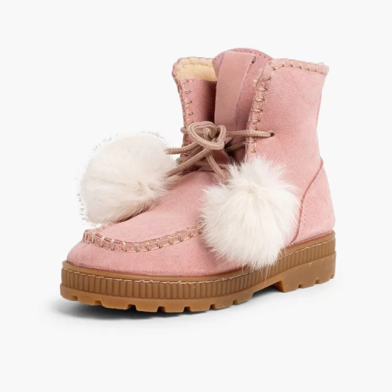 Pisamonas Botas Com Pompons Camurca Menina Cheap