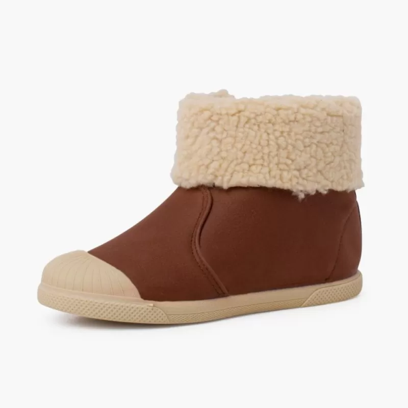 Pisamonas Botas Cuero Vegano Cremallera Cor Castanho Outlet