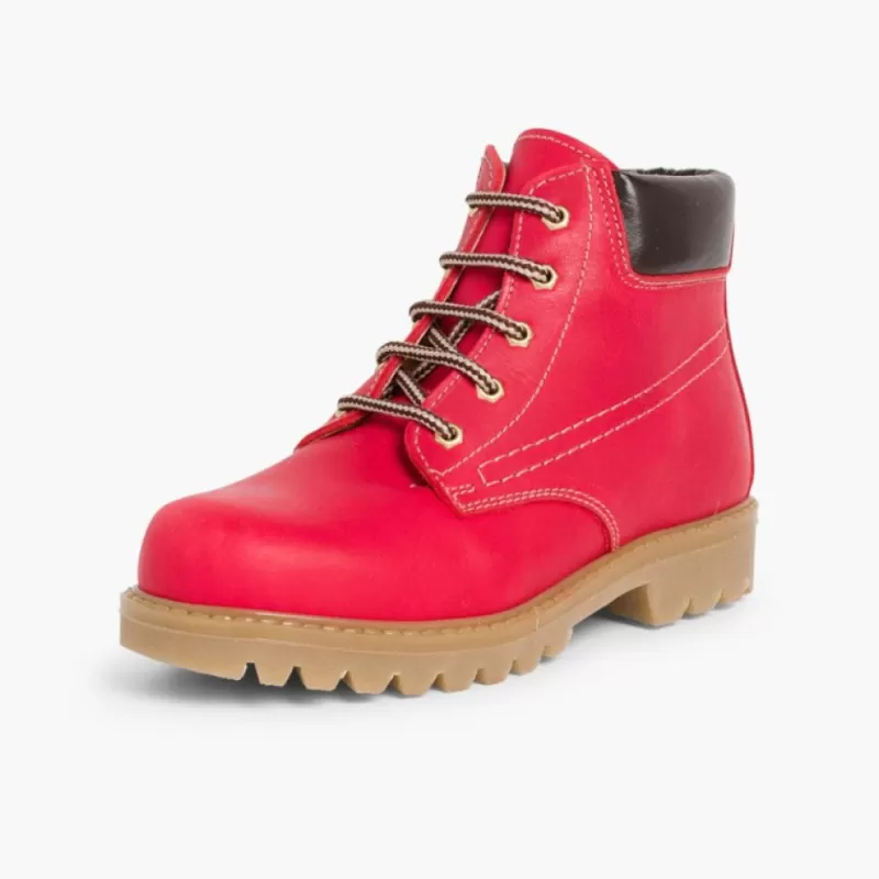 Pisamonas Botas De Montanha Criancas E Adultos Cor Vermelho Discount