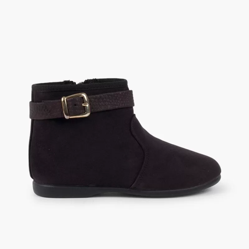 Pisamonas Botins Menina Fivela Com Fecho-Eclair New