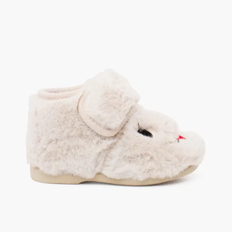 Pisamonas Pantufas Coelhinho Pelo Suave Cor Cru Outlet