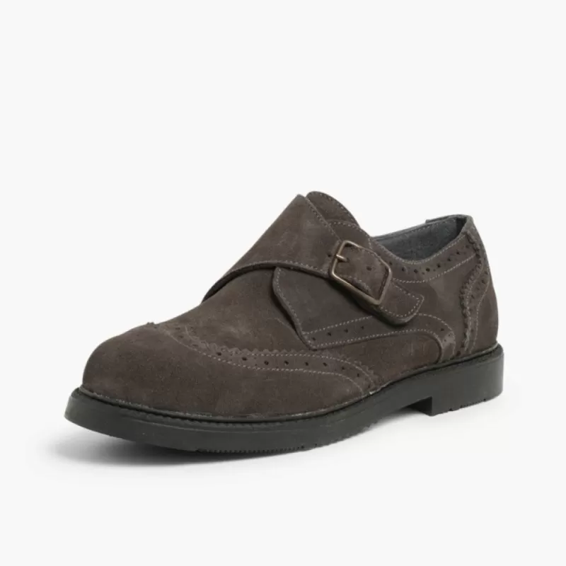 Pisamonas Sapatos Blucher Camurca Fivela Clearance