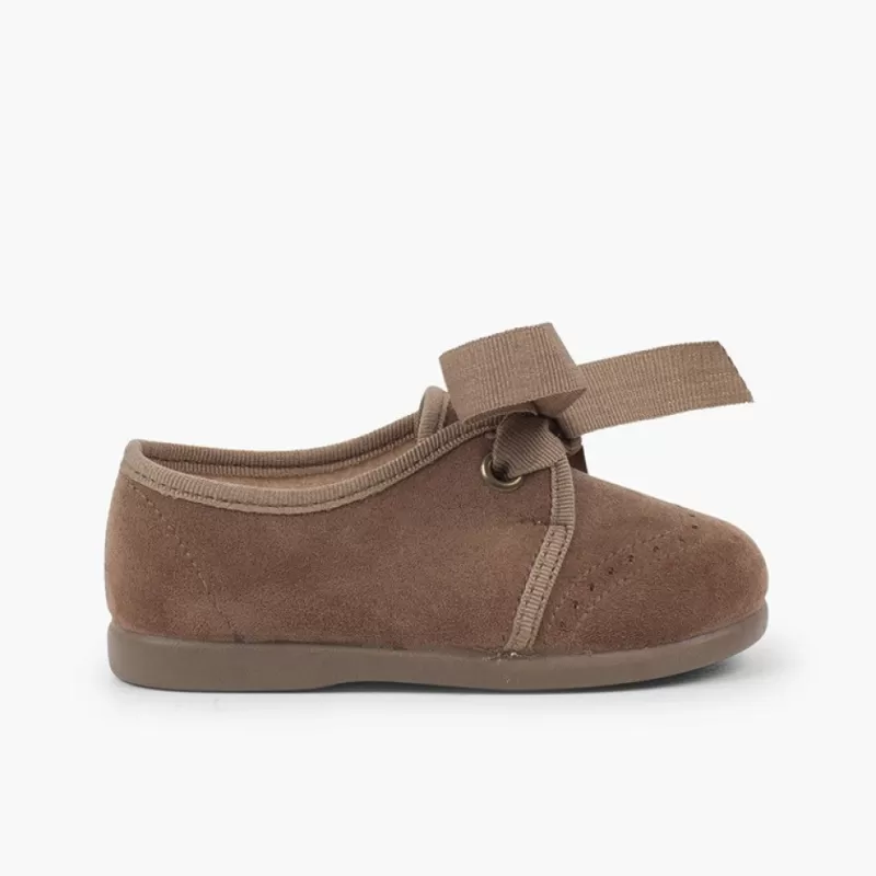 Pisamonas Sapatos Crianca Tipo Blucher Com Laco E Picotados New