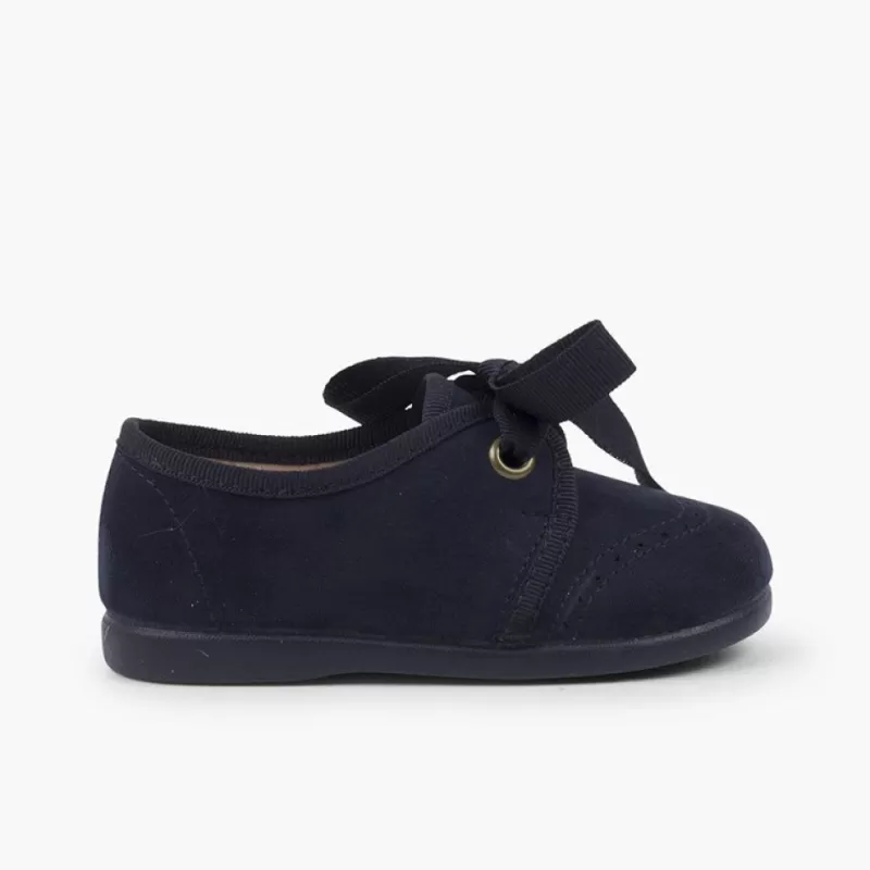 Pisamonas Sapatos Crianca Tipo Blucher Com Laco E Picotados New